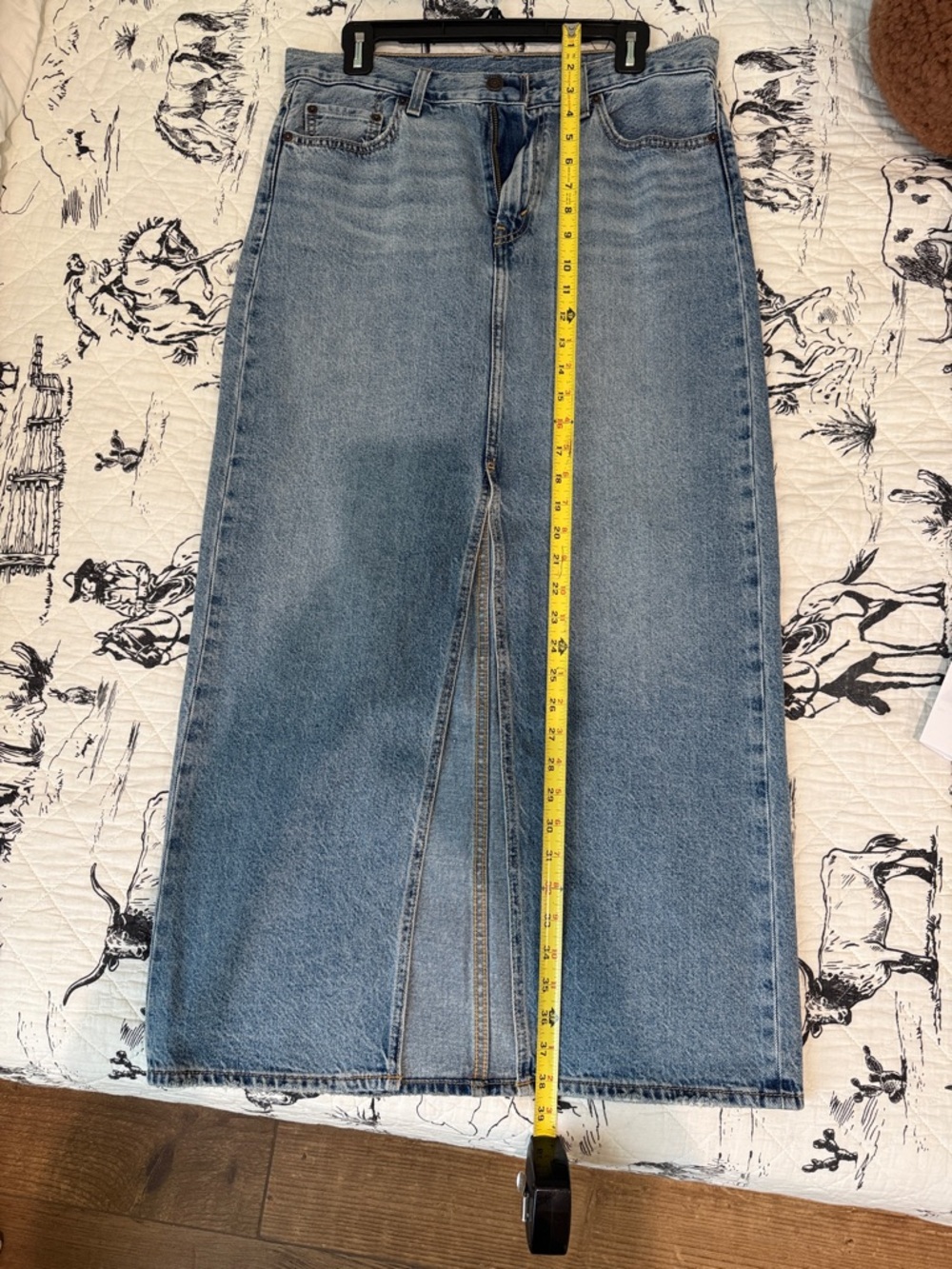 Levi's Premium Denim Maxi Skirt Size 29 - Picture 7 of 7